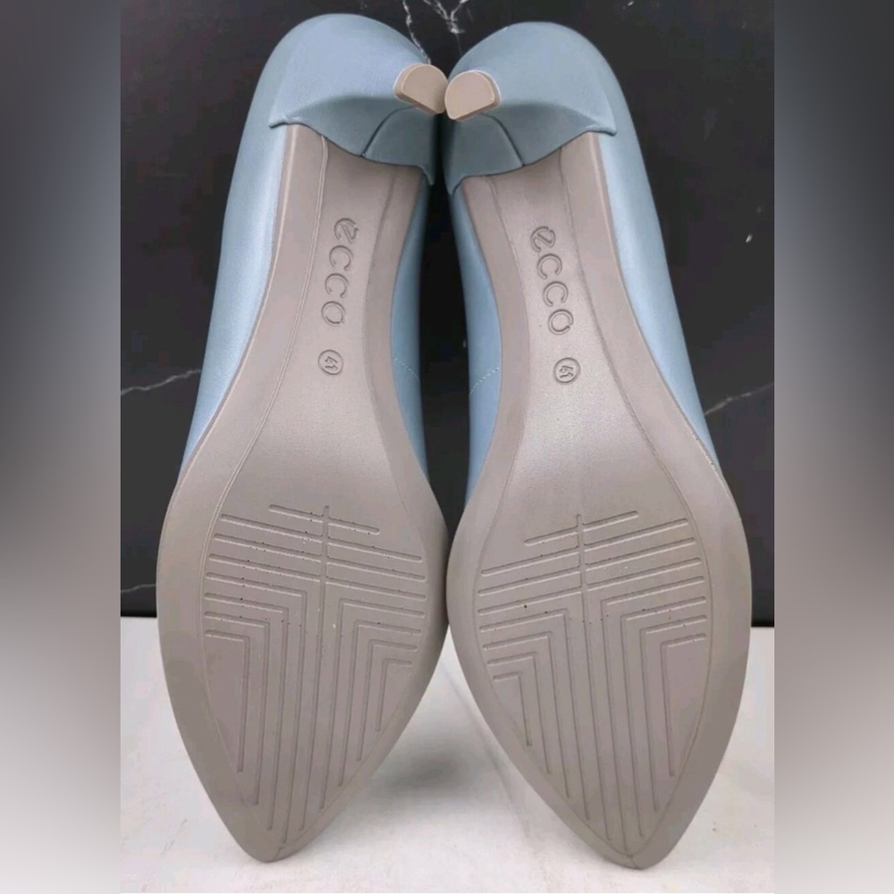Ecco Women's Shape 45 Pointed Closed Toe Kitten Heel Steel Blue EU41/US 10-10.5 - Picture 6 of 9